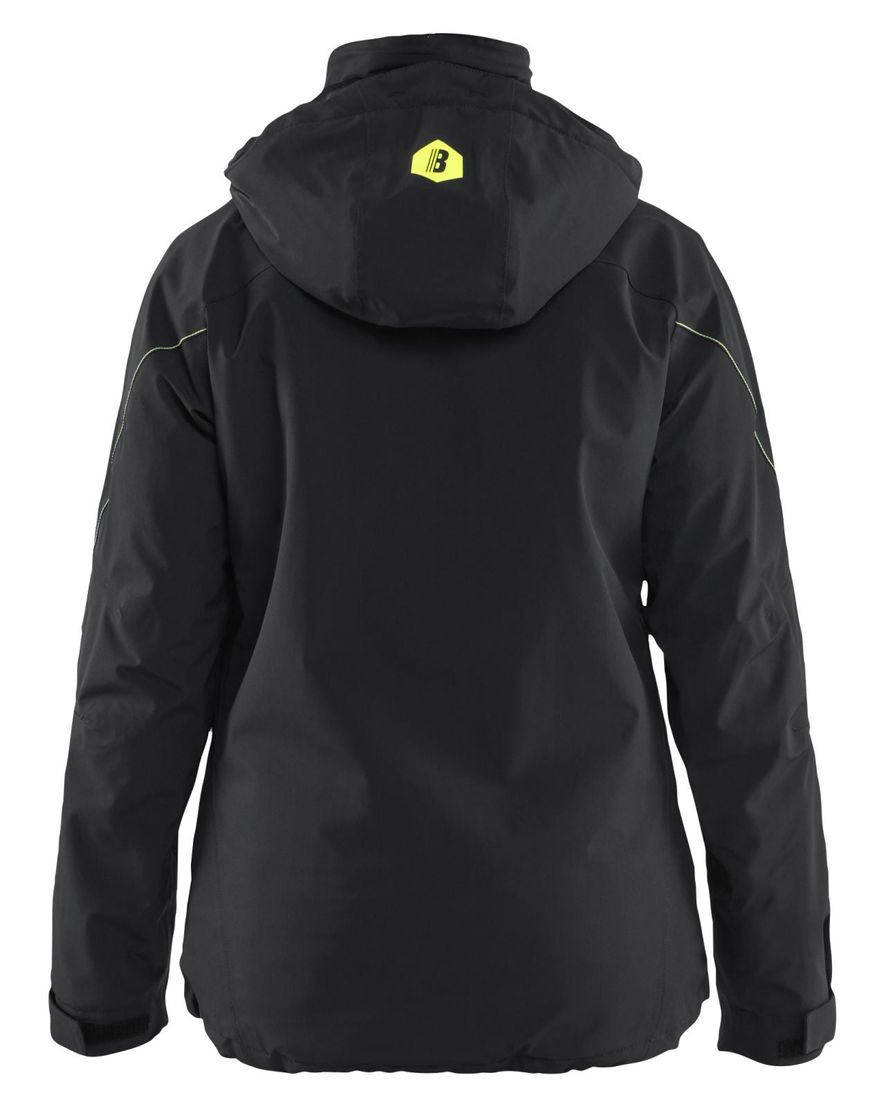 Blaklader Wind regen sneeuw Dames jassen 44081917 winter lichtsgewicht 4-weg stretch zwart-fluo geel(9933)