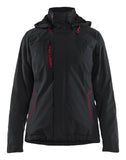 Blaklader Wind regen sneeuw Dames Winterjassen 44081917 4-weg stretch lichtgewicht zwart-rood(9956)