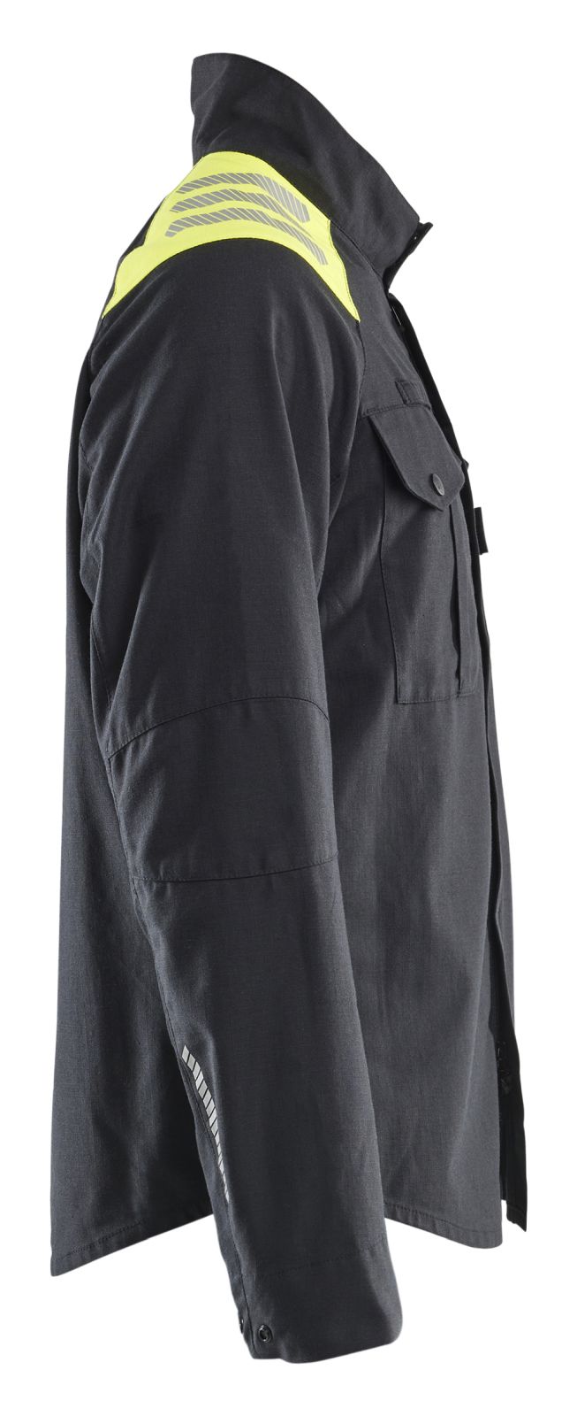 Blaklader Vlamvertragend Multinorm Overhemd 44091512 inherent vlamerend antistatisch zwart-fluo geel(9933)