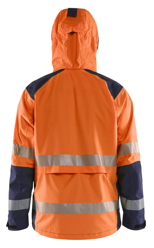 Blaklader High Vis jassen 44351987 shell HiVis waterdicht fluo oranje-marineblauw(5389)