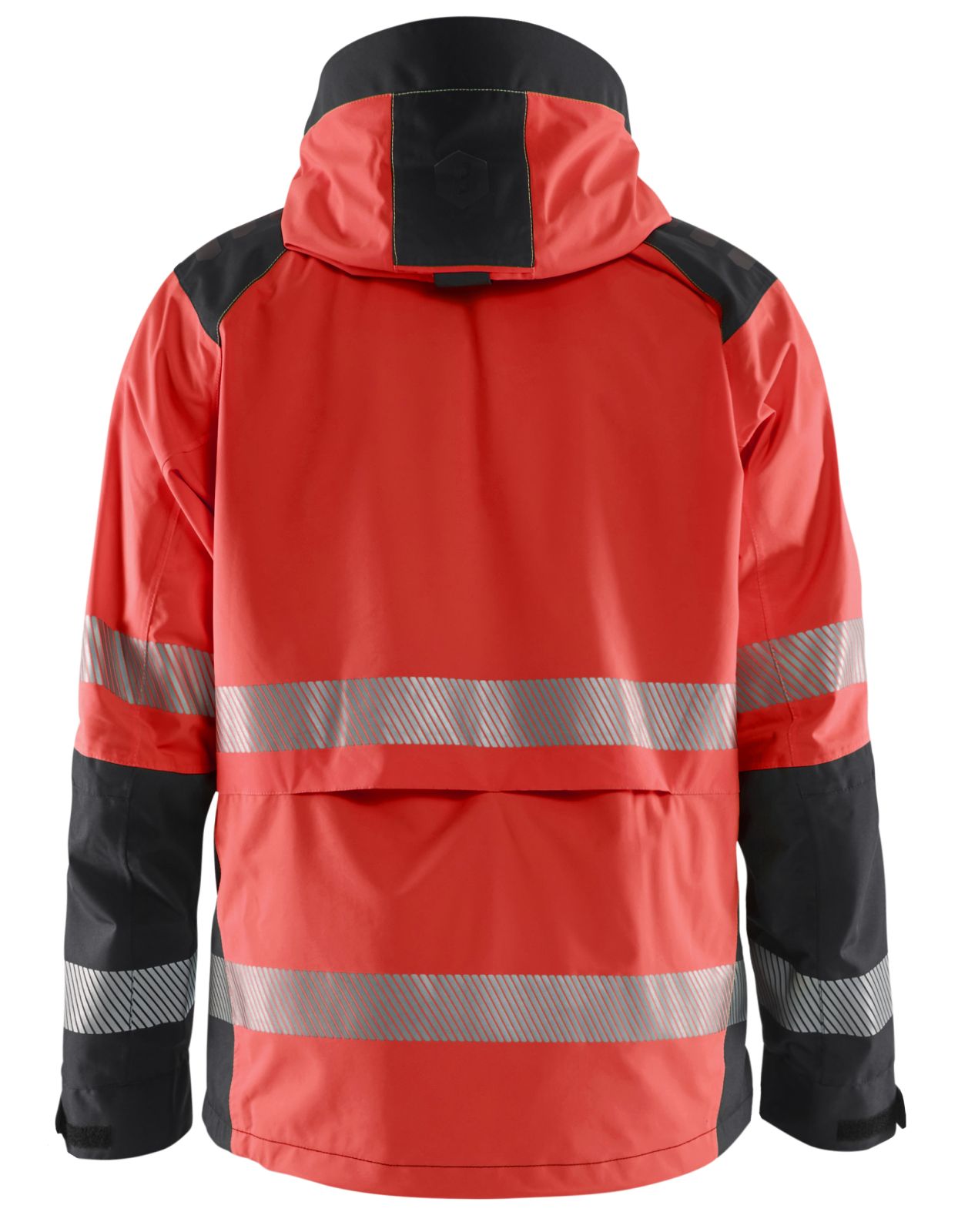 Blaklader High Vis jassen 44351987 shell HiVis waterdicht fluo rood-zwart(5599)