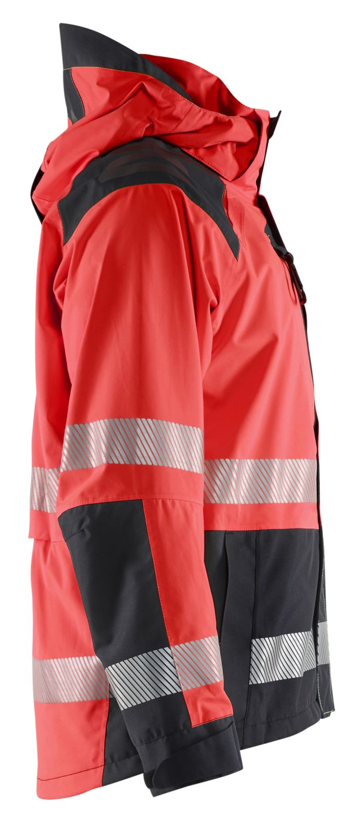 Blaklader High Vis jassen 44351987 shell HiVis waterdicht fluo rood-zwart(5599)
