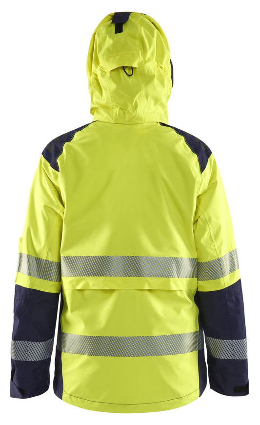 Blaklader High Vis jassen 44361987 shell HiVis waterdicht dames fluo geel-marineblauw(3389)