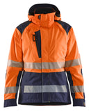 Blaklader High Vis jassen 44361987 shell HiVis waterdicht dames fluo oranje-marineblauw(5389)