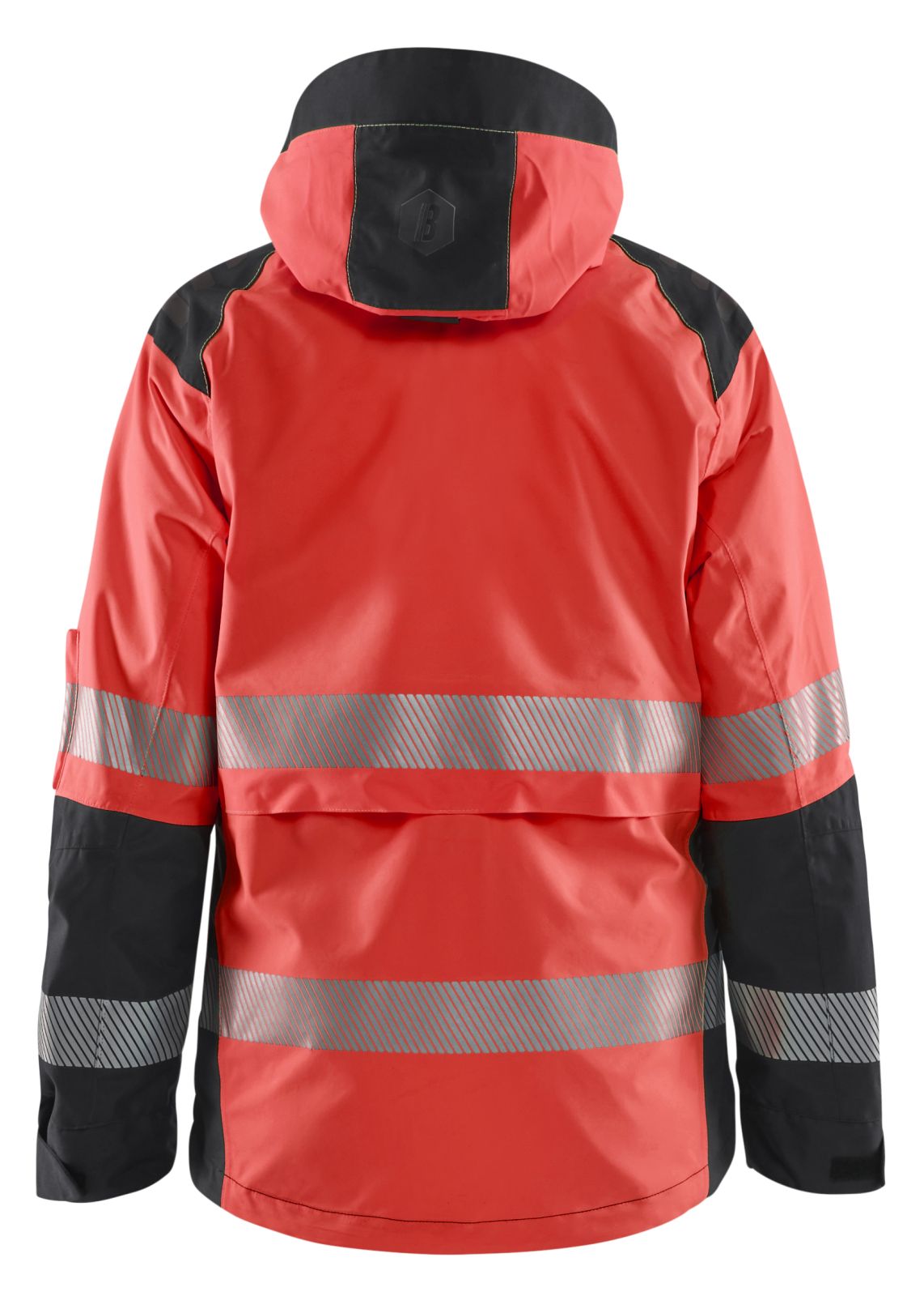 Blaklader High Vis jassen 44361987 shell HiVis waterdicht dames fluo rood-zwart(5599)