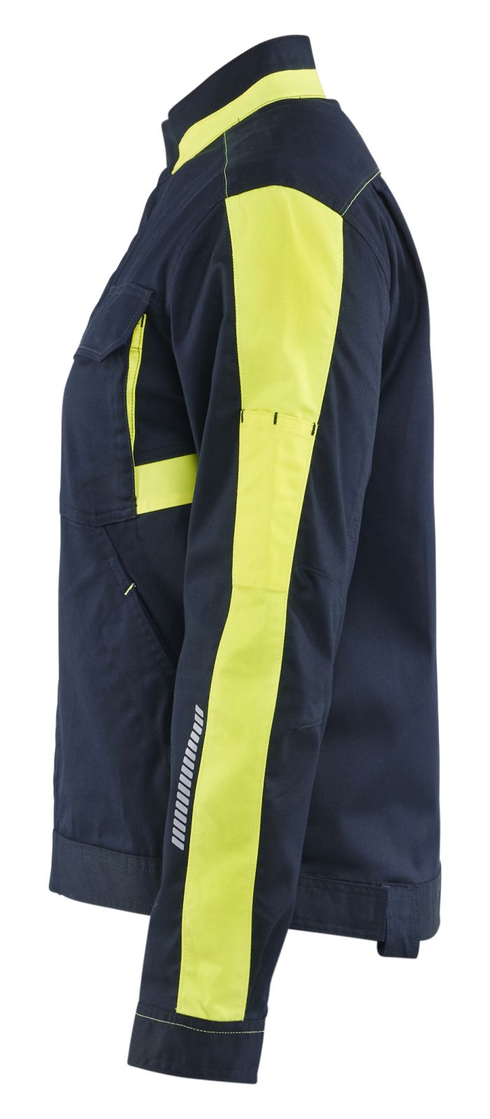 Blaklader Industrie Dames Jack 44431832 stretch donker marineblauw-fluo geel(8633)