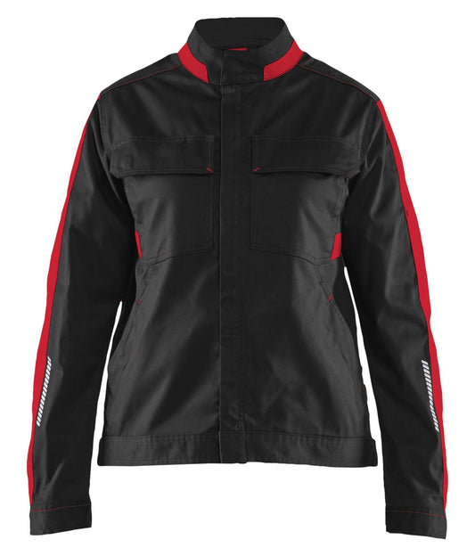 Blaklader Industrie Dames Jack 44431832 stretch zwart-rood(9956)