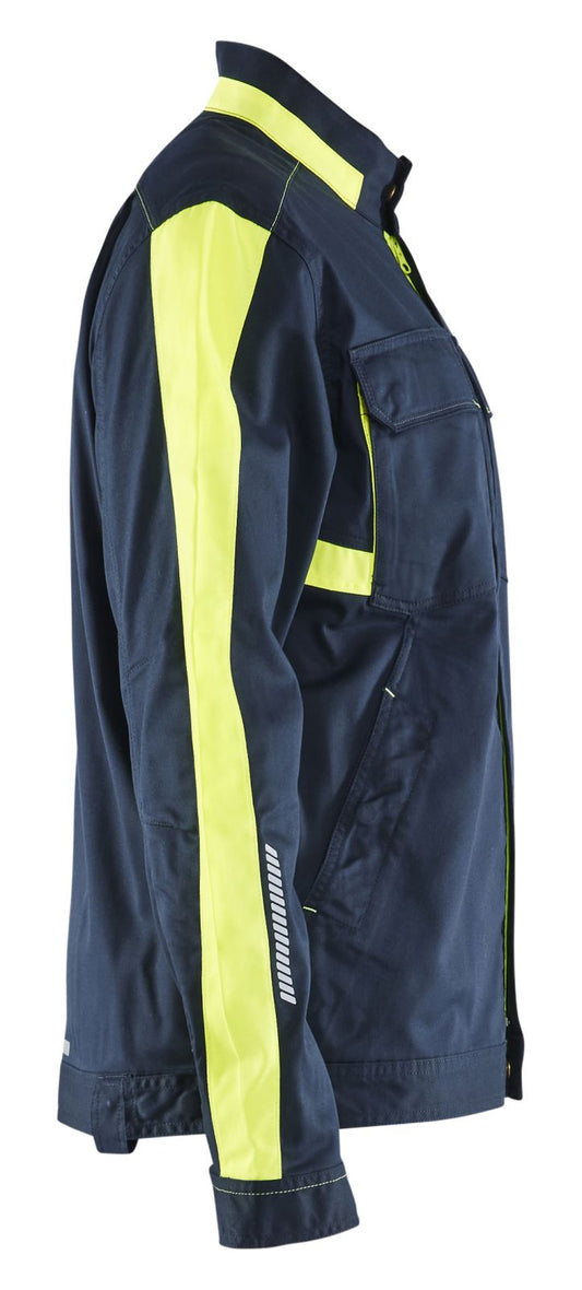Blaklader Industrie jassen 44441832 stretch HiVis donker marineblauw-fluo geel(8633)