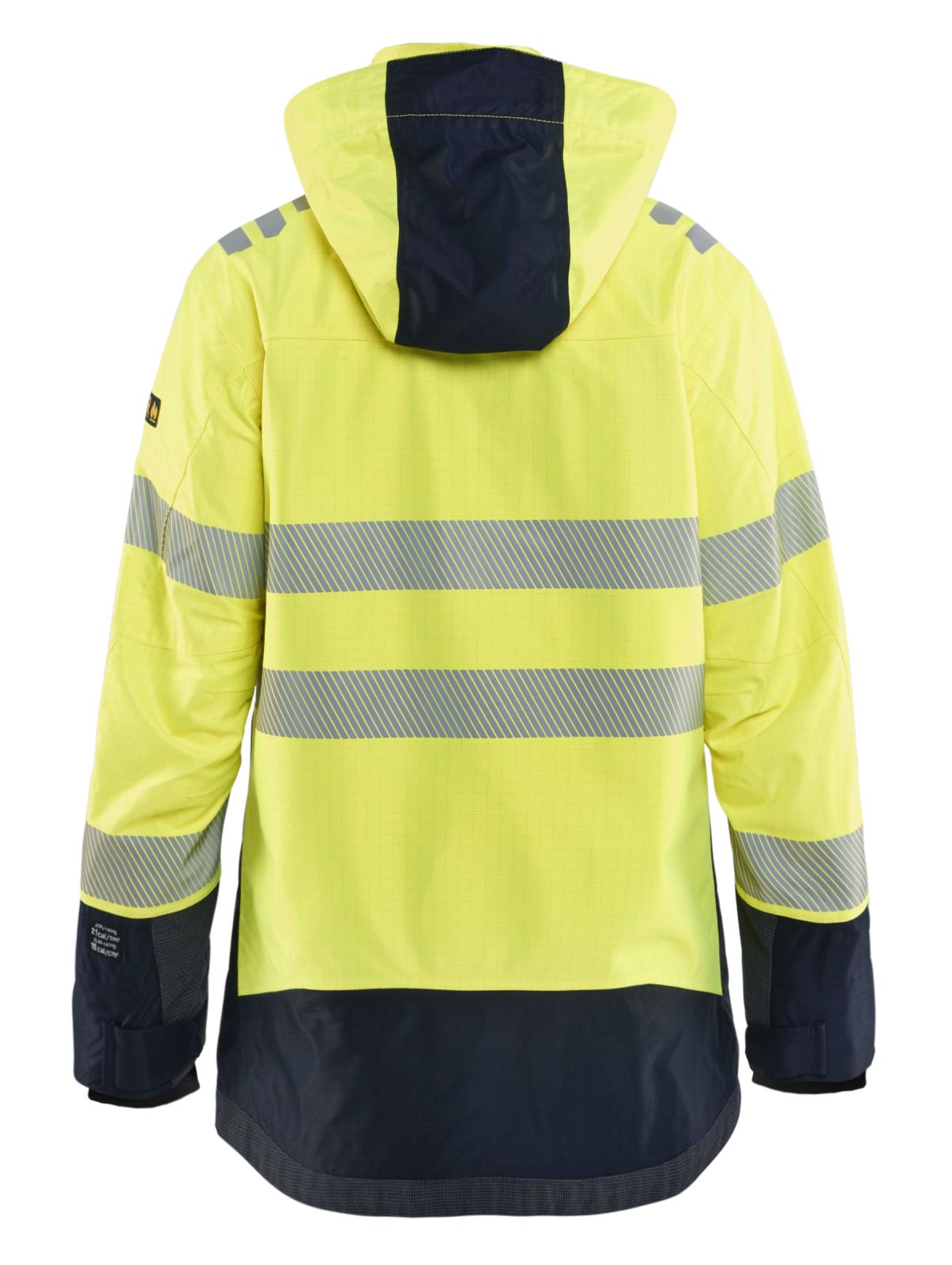 Blaklader Vlamvertragend Multinorm Dames jack 44491532 shell vlamwerend antistatisch waterdicht fluo geel-marineblauw(3389)