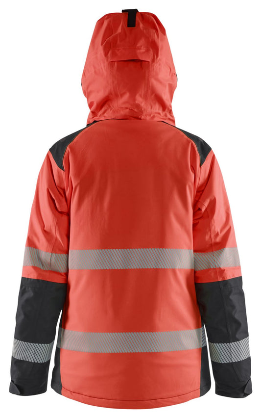 Blaklader High Vis jassen 44561987 winter HiVis waterdicht dames fluo rood-zwart(5599)