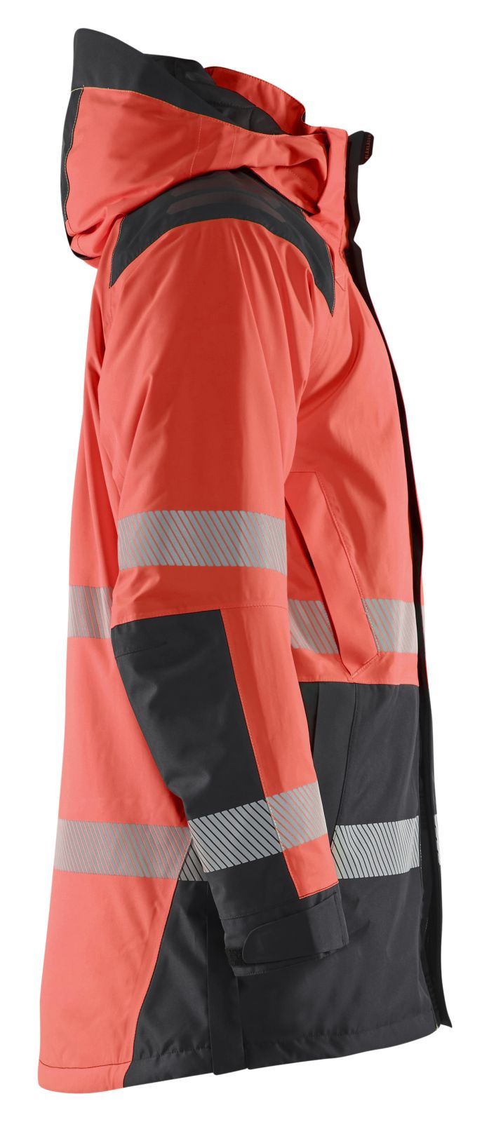 Blaklader High Vis jassen 44571987 winter HiVis waterdicht fluo rood-zwart(5599)