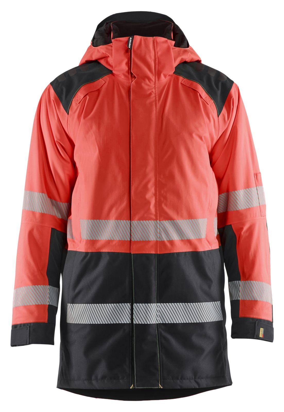 Blaklader High Vis jassen 44571987 winter HiVis waterdicht fluo rood-zwart(5599)