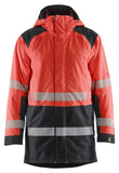 Blaklader High Vis jassen 44571987 winter HiVis waterdicht fluo rood-zwart(5599)