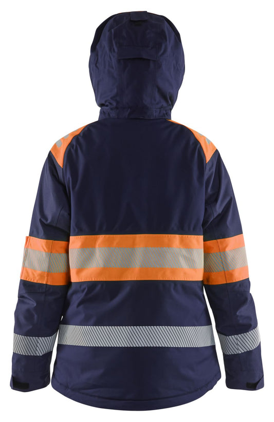 Blaklader High Vis jassen 44701977 winter HiVis waterdicht dames marineblauw-oranje(8953)