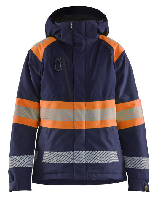 Blaklader High Vis jassen 44701977 winter HiVis waterdicht dames marineblauw-oranje(8953)