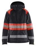 Blaklader High Vis jassen 44701977 winter HiVis waterdicht dames zwart-fluo rood(9955)