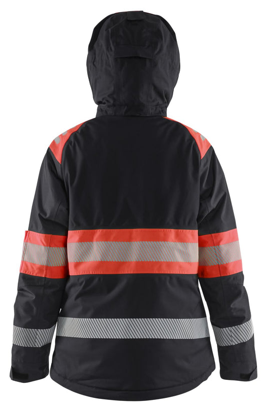 Blaklader High Vis jassen 44701977 winter HiVis waterdicht dames zwart-fluo rood(9955)