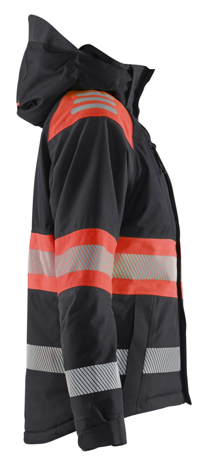 Blaklader High Vis jassen 44701977 winter HiVis waterdicht dames zwart-fluo rood(9955)