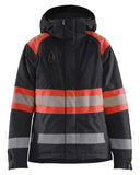 Blaklader High Vis jassen 44701977 winter HiVis waterdicht dames zwart-fluo rood(9955)