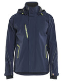 Blaklader Wind regen sneeuw Stretch Jack 44831917 shell donker marineblauw-fluo geel(8633)