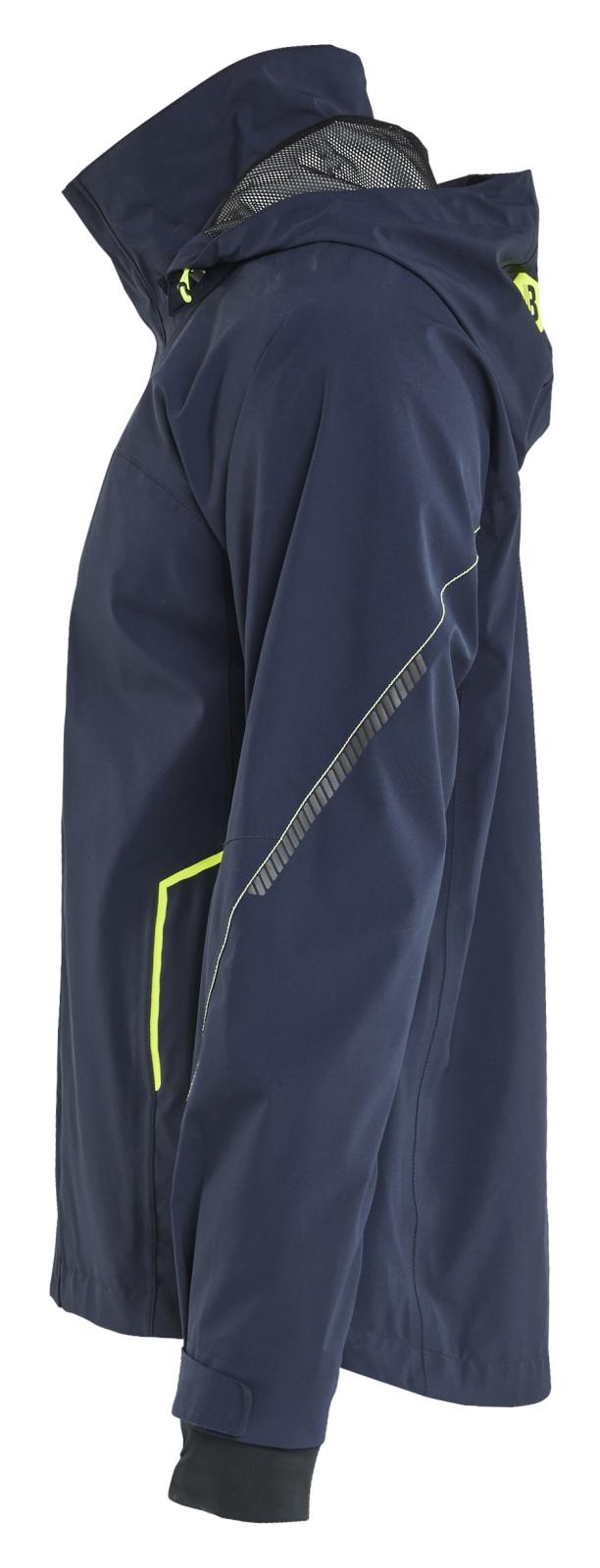 Blaklader Wind regen sneeuw Jack 44831917 stretch shell donker marineblauw-fluo geel(8633)