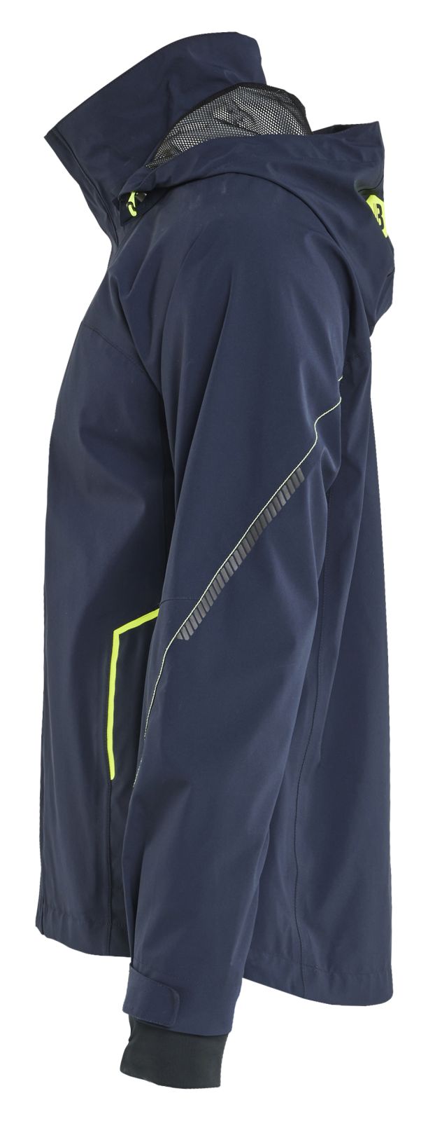 Blaklader Wind regen sneeuw Jack 44831917 stretch shell donker marineblauw-fluo geel(8633)