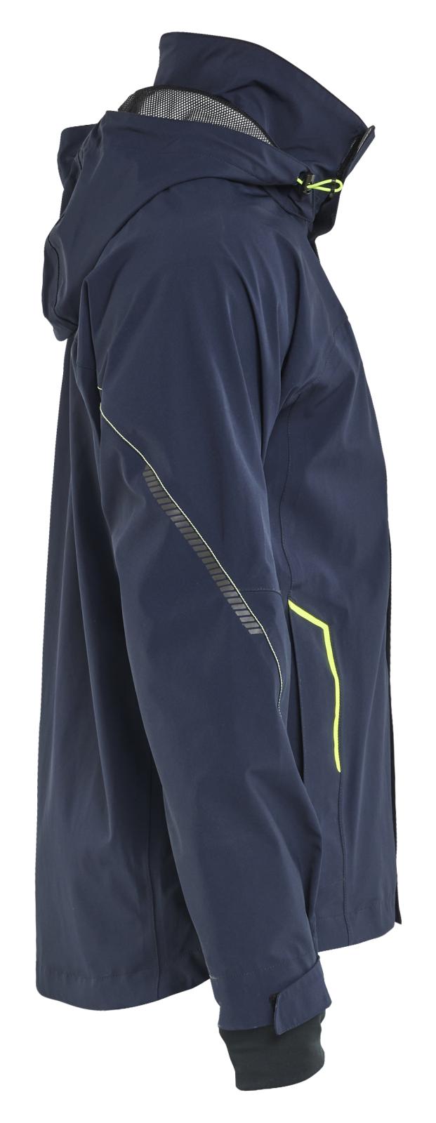 Blaklader Wind regen sneeuw Jack 44831917 stretch shell donker marineblauw-fluo geel(8633)