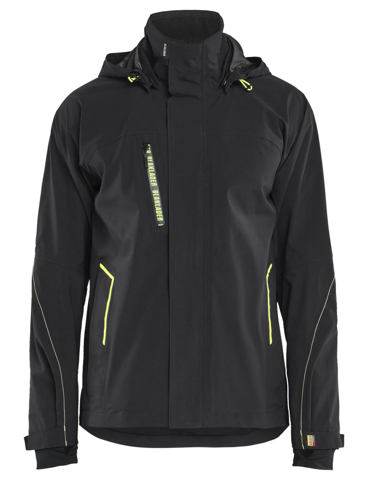 Blaklader Wind regen sneeuw Jack 44831917 stretch shell zwart-fluo geel(9933)