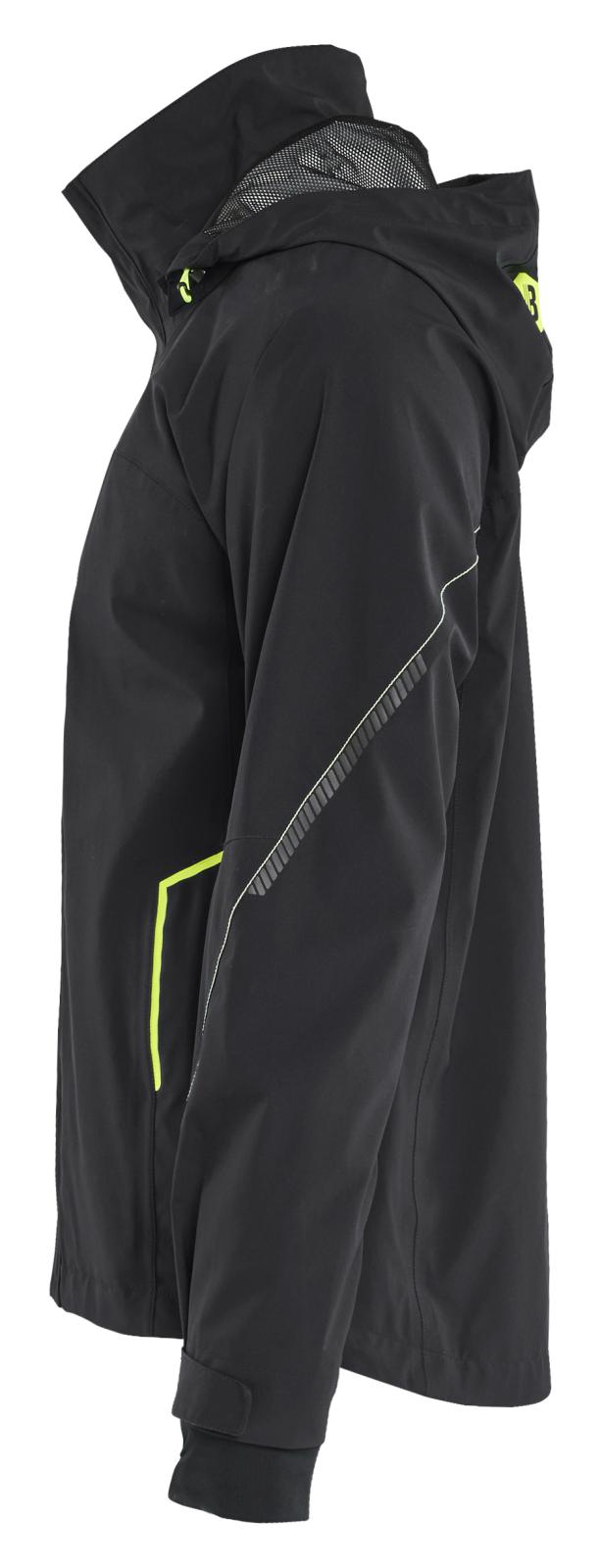 Blaklader Wind regen sneeuw Jack 44831917 stretch shell zwart-fluo geel(9933)