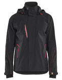 Blaklader Wind regen sneeuw Jack 44831917 stretch shell zwart-rood(9956)