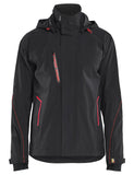 Blaklader Wind regen sneeuw Jack 44831917 stretch shell zwart-rood(9956)