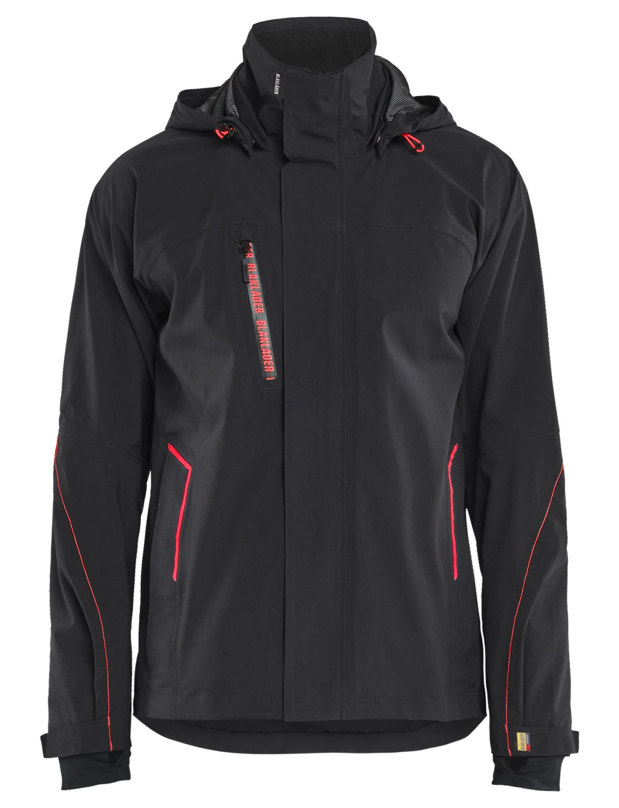 Blaklader Wind regen sneeuw Stretch Jack 44831917 shell zwart-rood(9956)