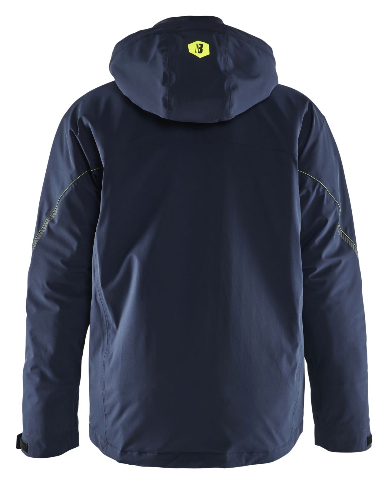 Blaklader Wind regen sneeuw Jassen 44841917 winter lichtgewicht waterdicht winddicht ademend stretch donker marineblauw-fluo geel(8633)