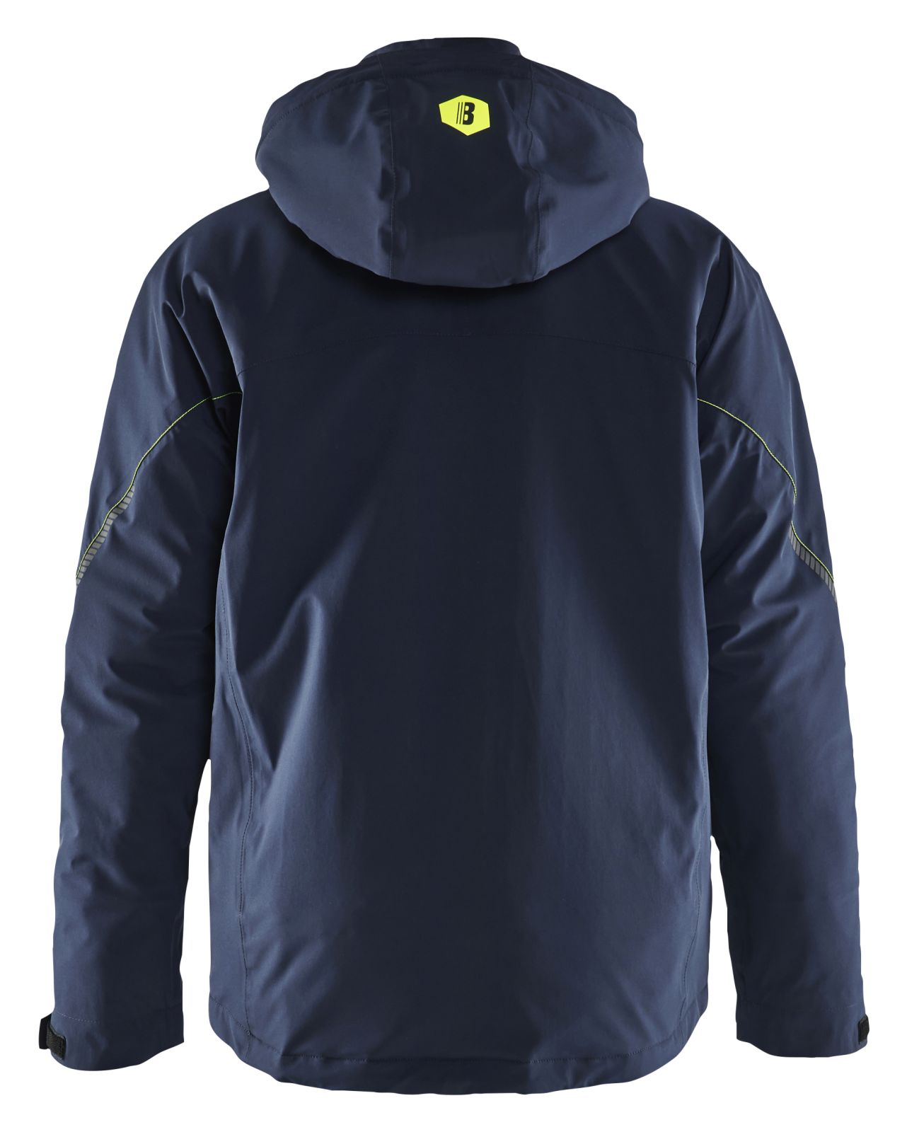 Blaklader Wind regen sneeuw Jassen 44841917 winter lichtgewicht waterdicht winddicht ademend stretch donker marineblauw-fluo geel(8633)