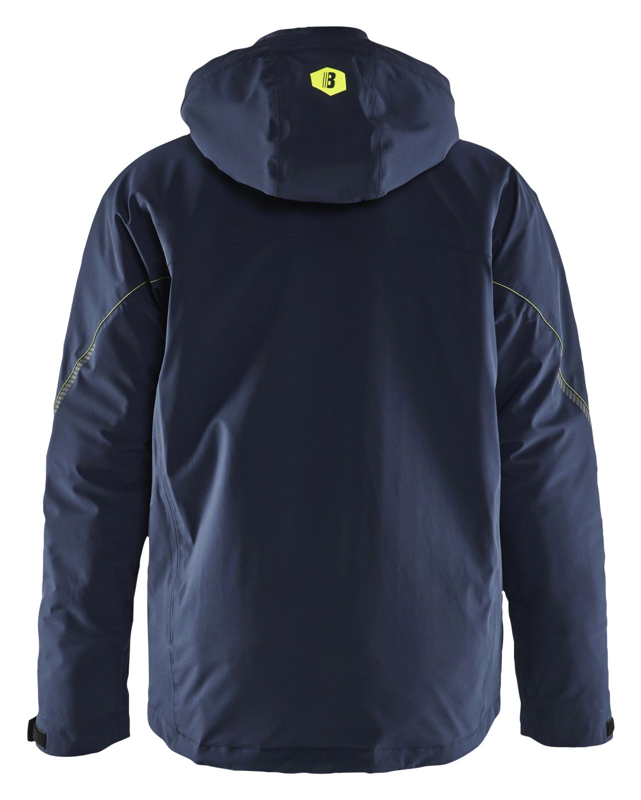 Blaklader Wind regen sneeuw Jassen 44841917 winter lichtgewicht waterdicht winddicht ademend stretch donker marineblauw-fluo geel(8633)