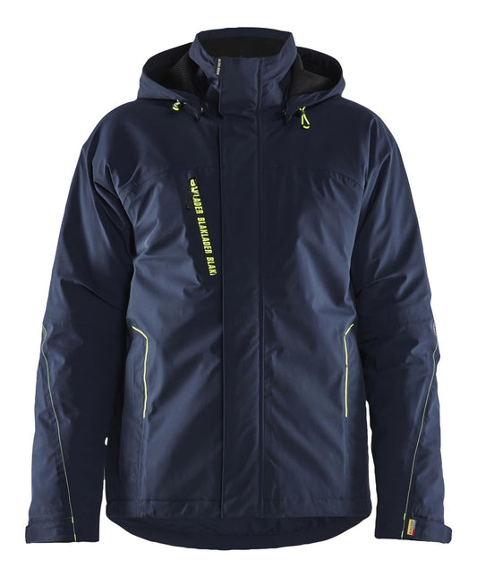 Blaklader Wind regen sneeuw Jassen 44841917 winter lichtgewicht waterdicht winddicht ademend stretch donker marineblauw-fluo geel(8633)