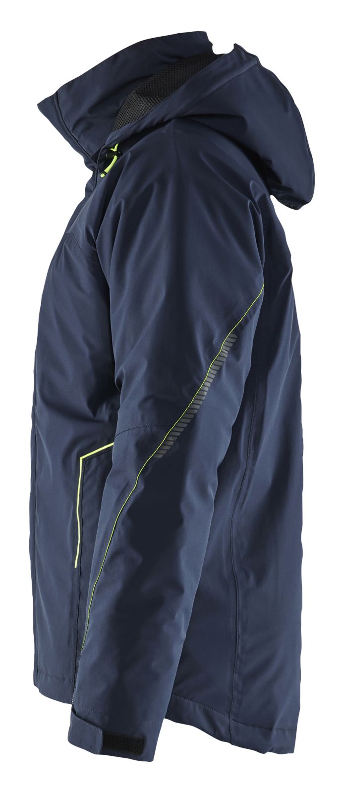 Blaklader Wind regen sneeuw Jassen 44841917 winter lichtgewicht waterdicht winddicht ademend stretch donker marineblauw-fluo geel(8633)