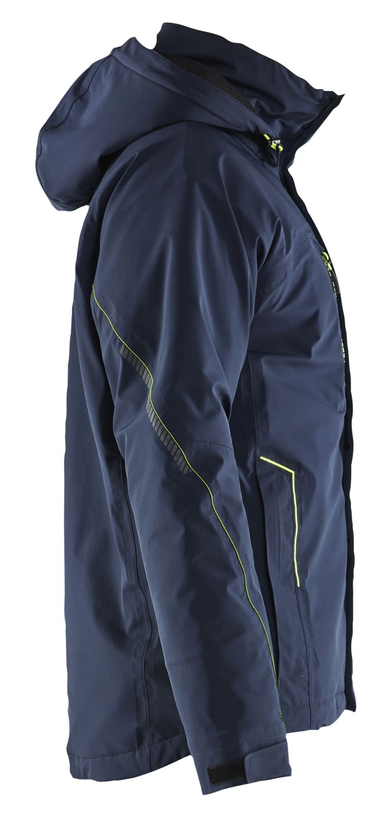 Blaklader Wind regen sneeuw Jassen 44841917 winter lichtgewicht waterdicht winddicht ademend stretch donker marineblauw-fluo geel(8633)