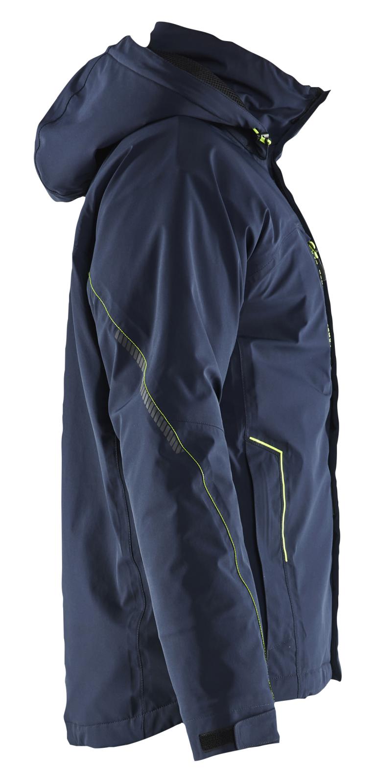 Blaklader Wind regen sneeuw Jassen 44841917 winter lichtgewicht waterdicht winddicht ademend stretch donker marineblauw-fluo geel(8633)