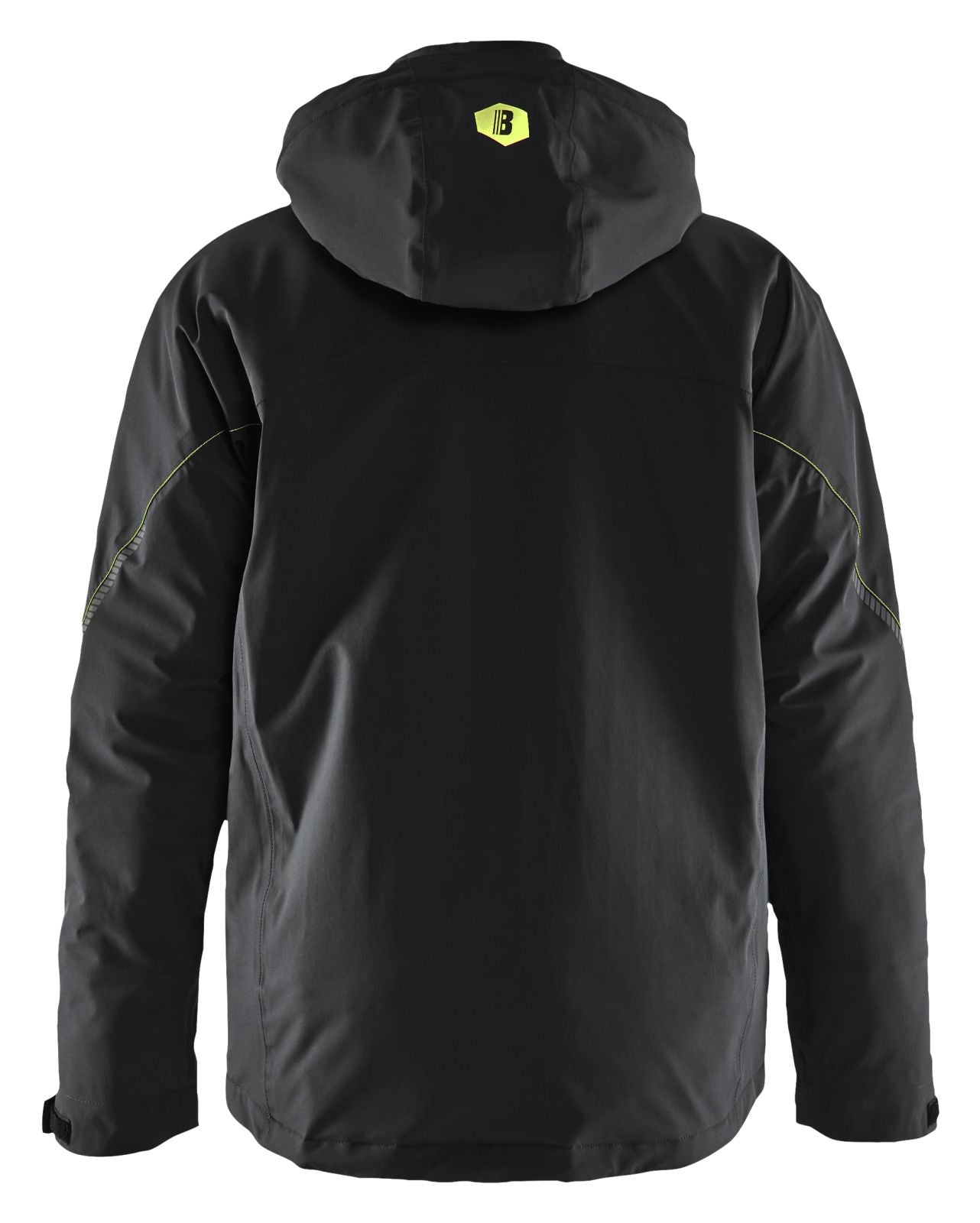 Blaklader Wind regen sneeuw Jassen 44841917 winter lichtgewicht waterdicht winddicht ademend stretchwinter lichtgewicht waterdicht winddicht ademend stretch zwart-fluo geel(9933)