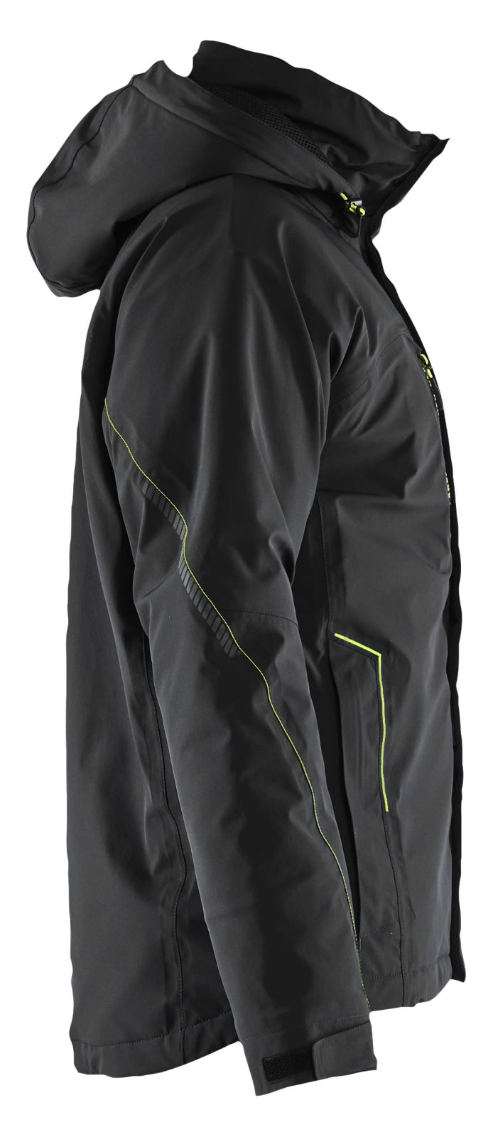 Blaklader Wind regen sneeuw Jassen 44841917 winter lichtgewicht waterdicht winddicht ademend stretchwinter lichtgewicht waterdicht winddicht ademend stretch zwart-fluo geel(9933)