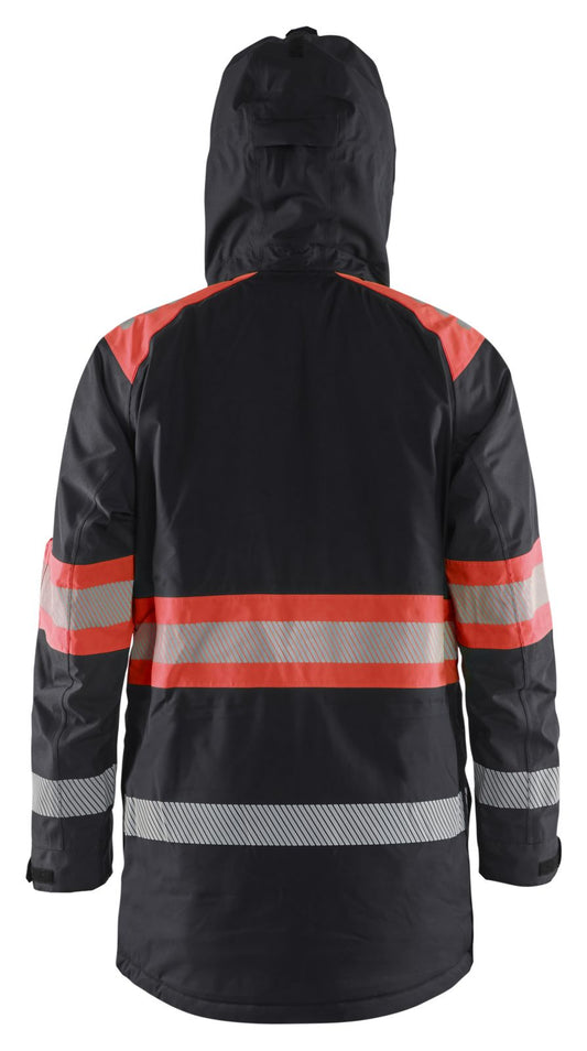 Blaklader High Vis jassen 44851977 winter HiVis waterdicht zwart-fluo rood(9955)