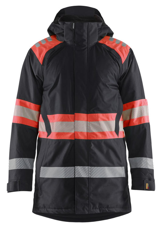 Blaklader High Vis jassen 44851977 winter HiVis waterdicht zwart-fluo rood(9955)