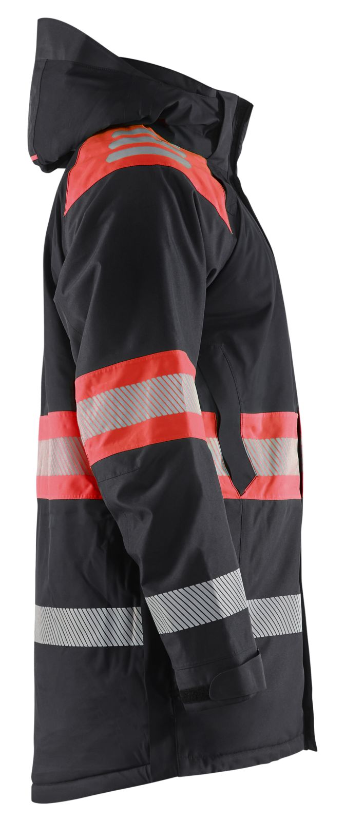 Blaklader High Vis jassen 44851977 winter HiVis waterdicht zwart-fluo rood(9955)