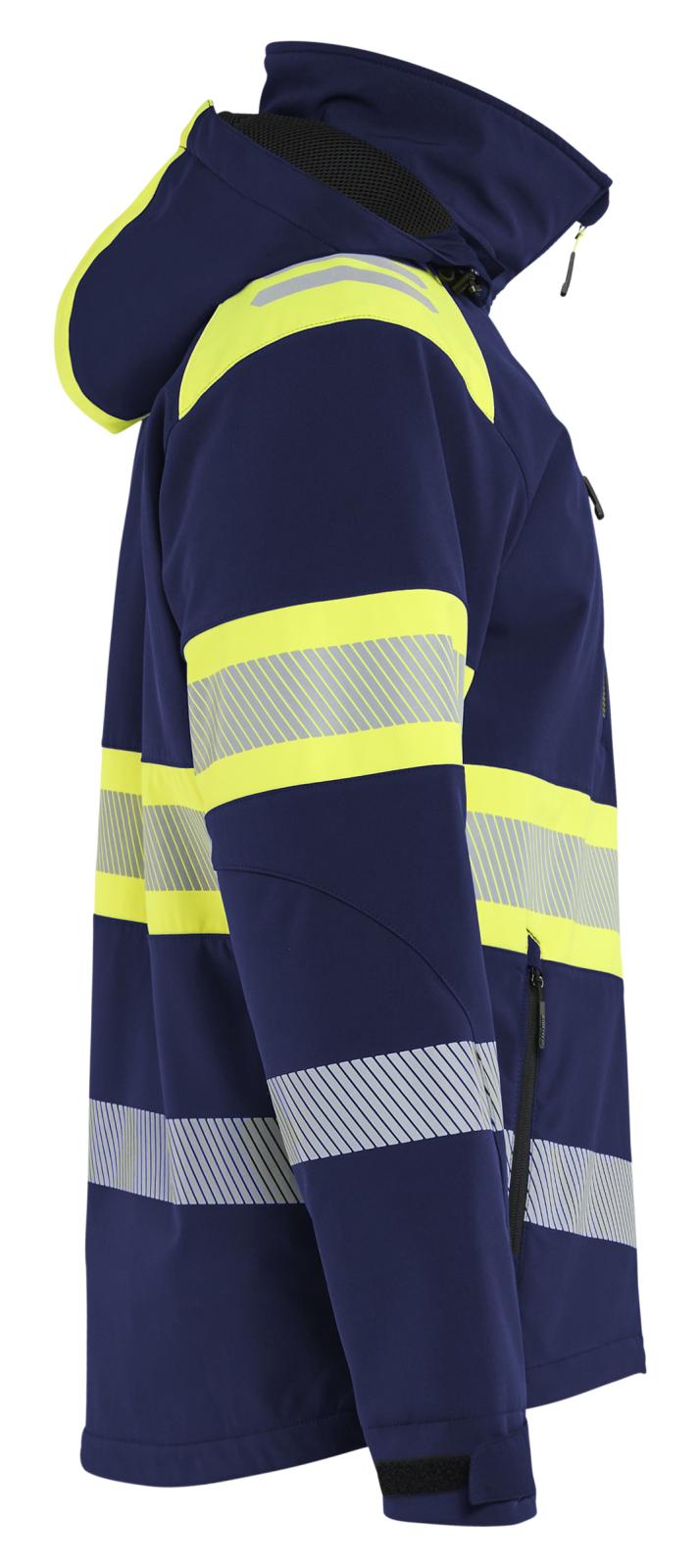 Blaklader High Vis Lichtgewicht softshell jack gevoerd high vis Jack 44892513 Lichtgewicht softshell gevoerd high vis marineblauw-fluo geel(8933)