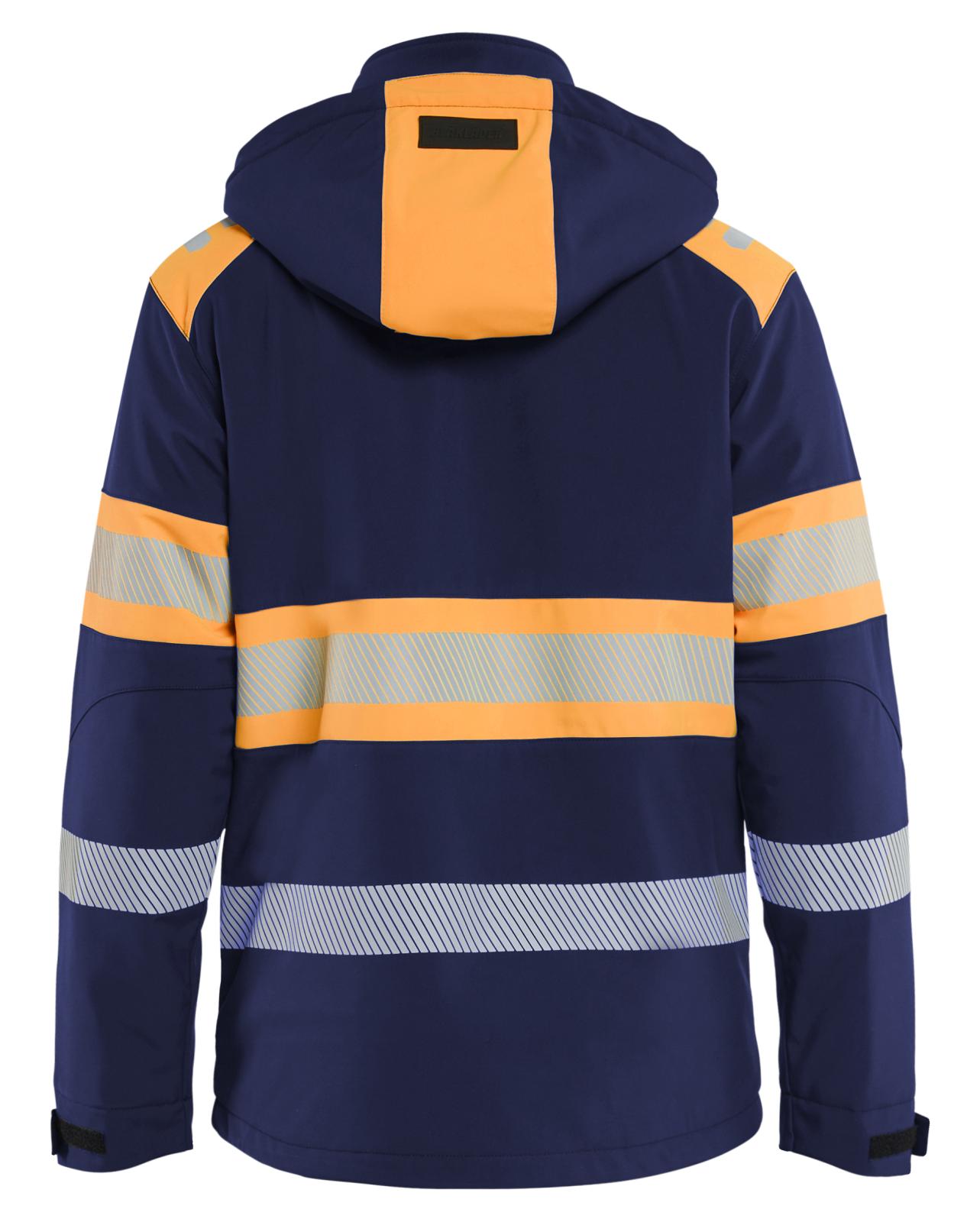 Blaklader High Vis Lichtgewicht softshell jack gevoerd high vis Jack 44892513 Lichtgewicht softshell gevoerd high vis marineblauw-oranje(8953)