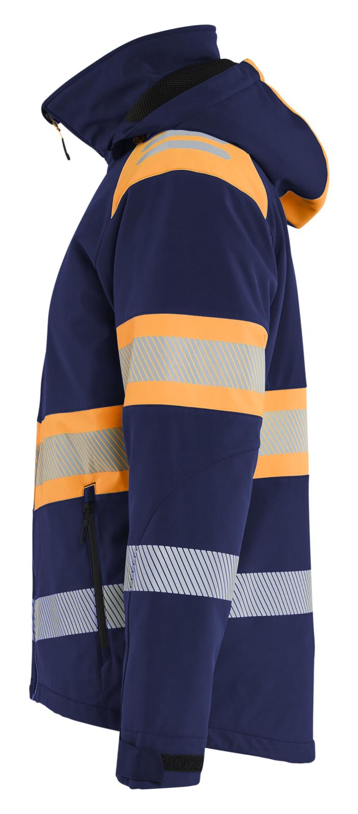 Blaklader High Vis Lichtgewicht softshell jack gevoerd high vis Jack 44892513 Lichtgewicht softshell gevoerd high vis marineblauw-oranje(8953)