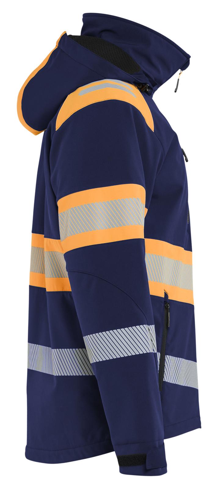 Blaklader High Vis Lichtgewicht softshell jack gevoerd high vis Jack 44892513 Lichtgewicht softshell gevoerd high vis marineblauw-oranje(8953)