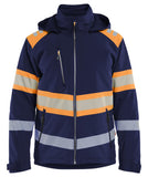 Blaklader High Vis Lichtgewicht softshell jack gevoerd high vis Jack 44892513 Lichtgewicht softshell gevoerd high vis marineblauw-oranje(8953)
