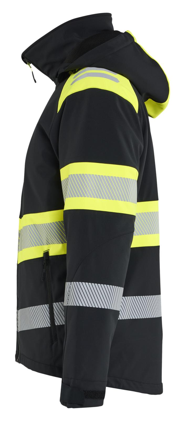 Blaklader High Vis Lichtgewicht softshell jack gevoerd high vis Jack 44892513 Lichtgewicht softshell gevoerd high vis zwart-fluo geel(9933)
